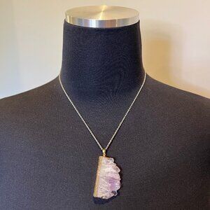 Amethyst pendant and chain